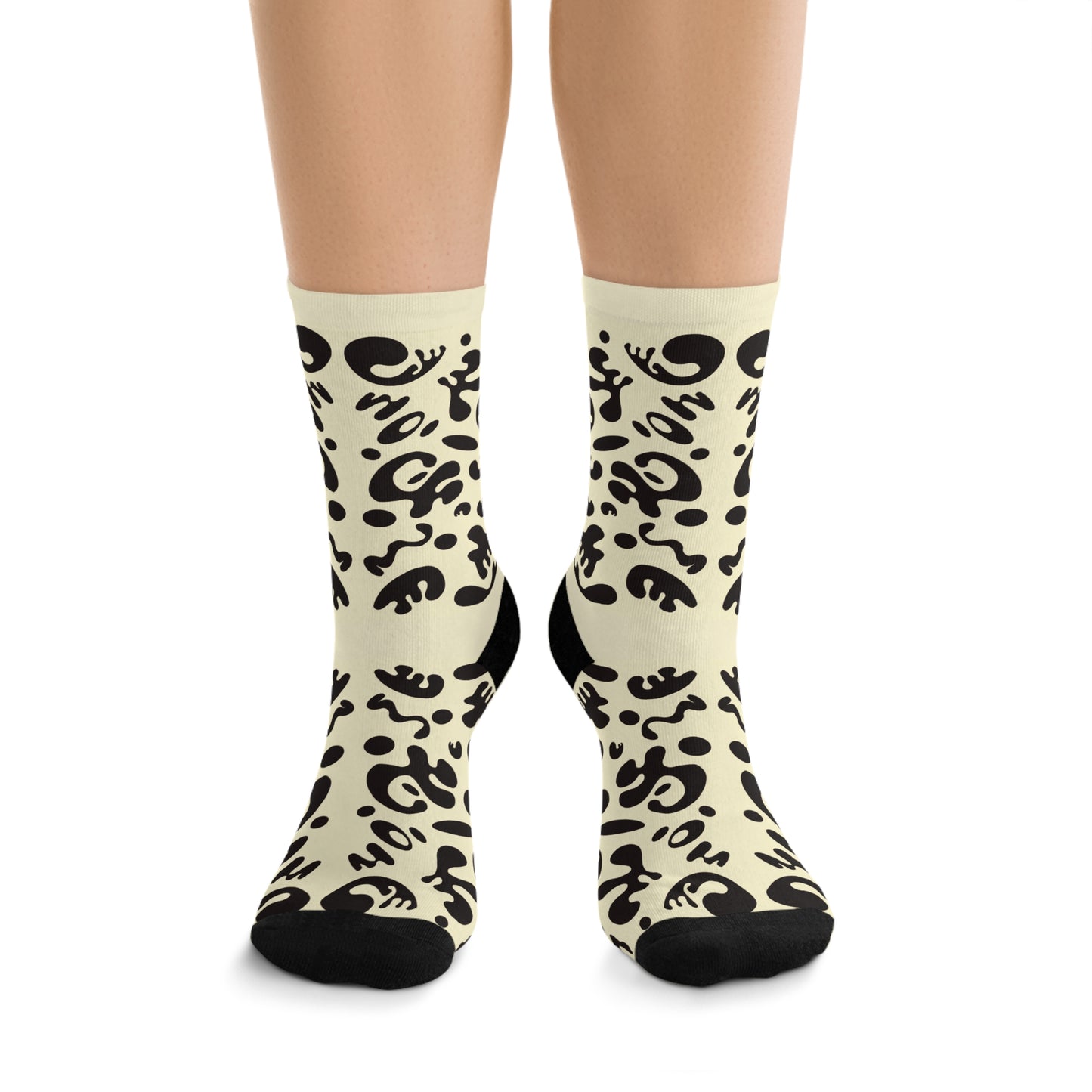 Mirror Work Minimalist Eco-Friendly Socks - Blank Page White