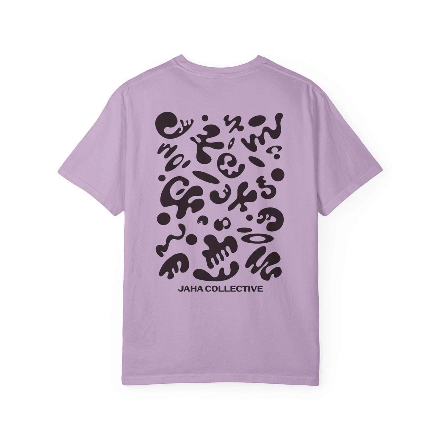 Pure Imagination Unisex Garment-Dyed T-Shirt (Cool Neutrals) - Smoke Signal Black Print
