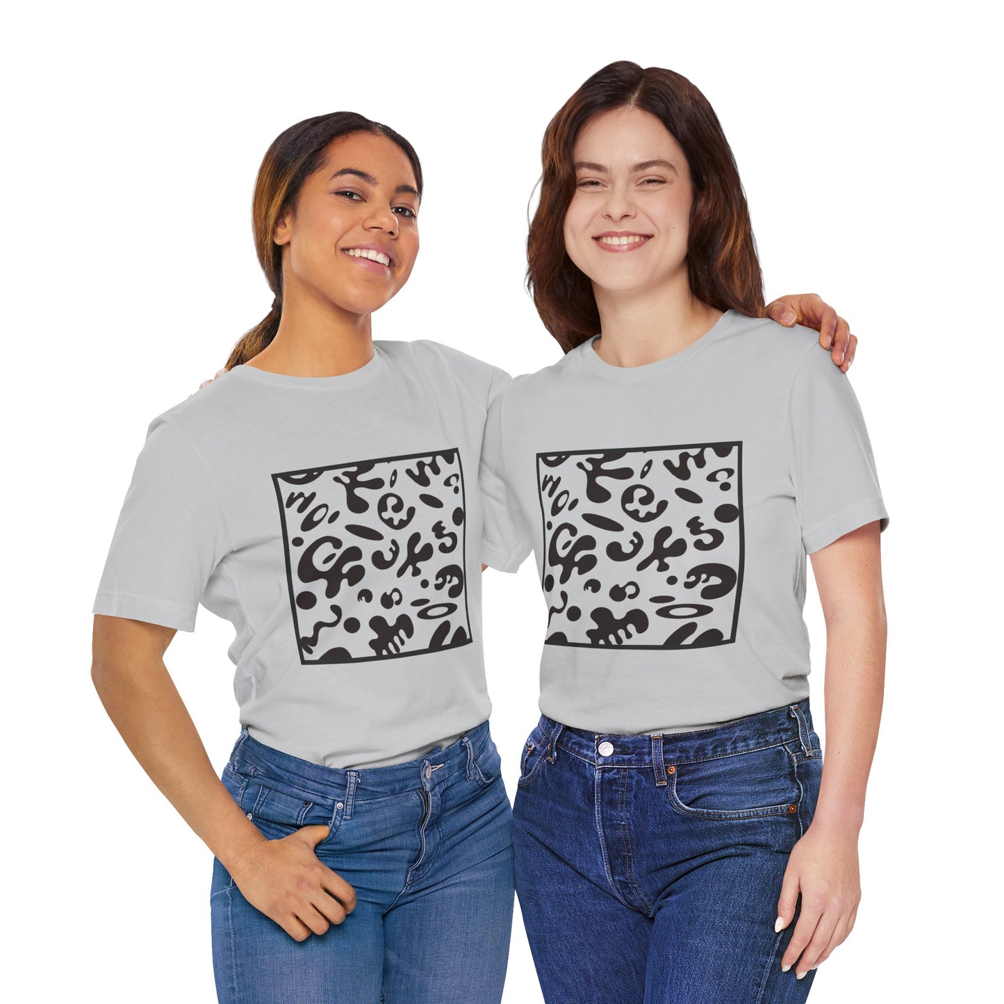 Adorn'd Unisex Jersey Short Sleeve Tee - Smoke Signal Black Print