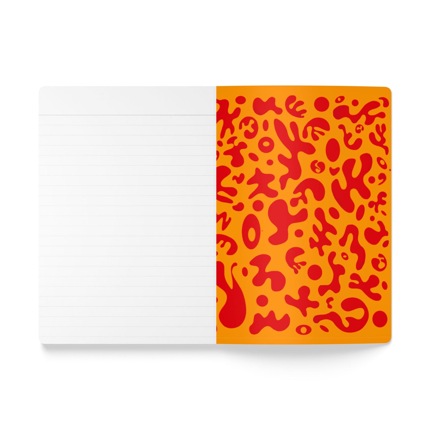 Pure Imagination Softcover Journal w Inside Prints + Tear-Off Pages (Ruled Line) - Heat Theory Orange