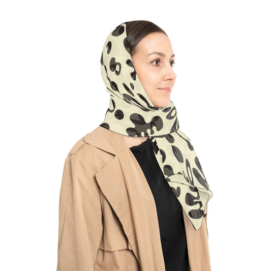 Adorn'd Poly Scarf - Blank Page White