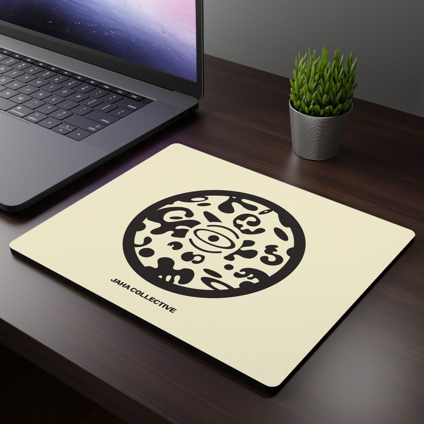 Adorn'd Minimalist Logo Rectangular Mouse Pad - Blank Page White