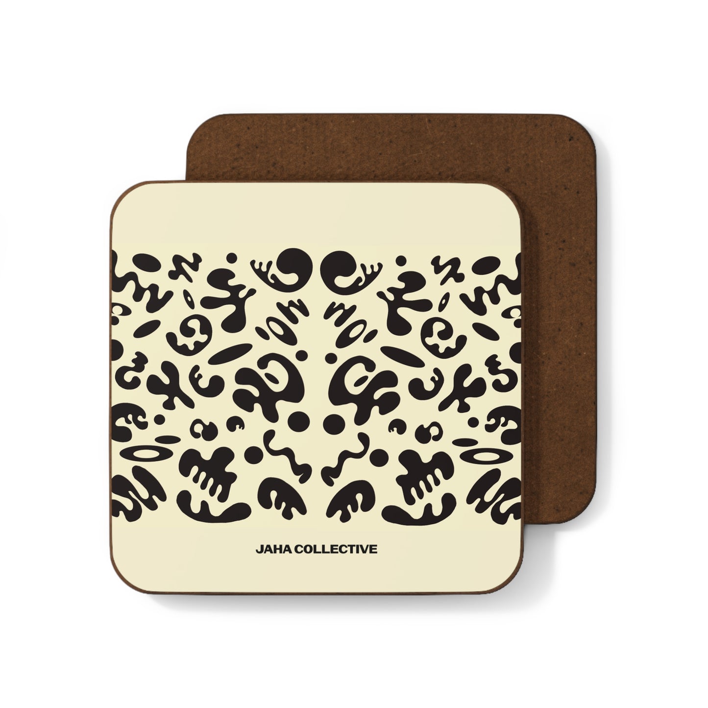 Mirror Work Hardboard Coaster - Blank Page White