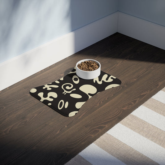 Pure Imagination Pet Feeding Mats (in Bone or Fish Shape) - Smoke Signal Black