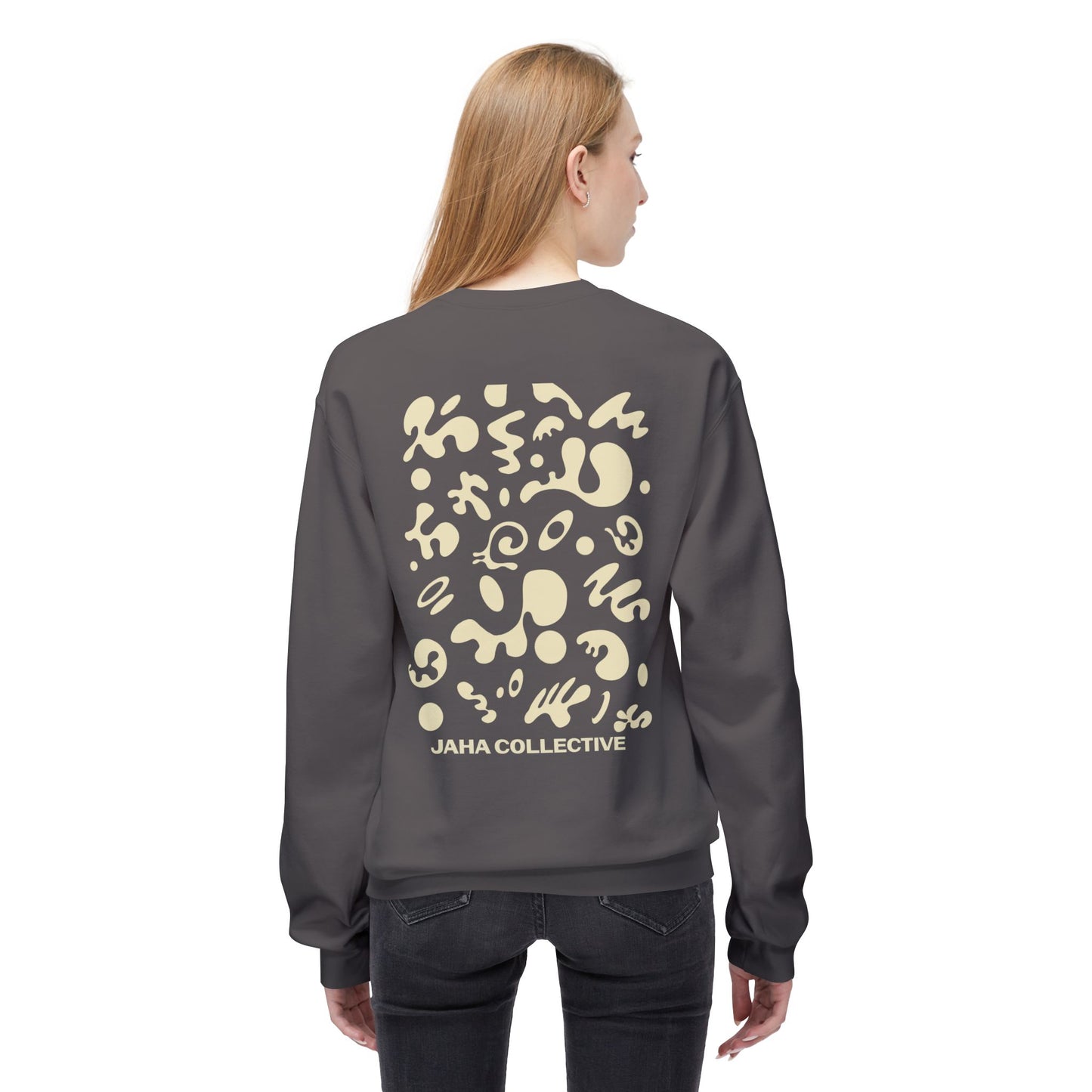 Pure Imagination Unisex Midweight Softstyle Fleece Crewneck Sweatshirt - Blank Page White Print