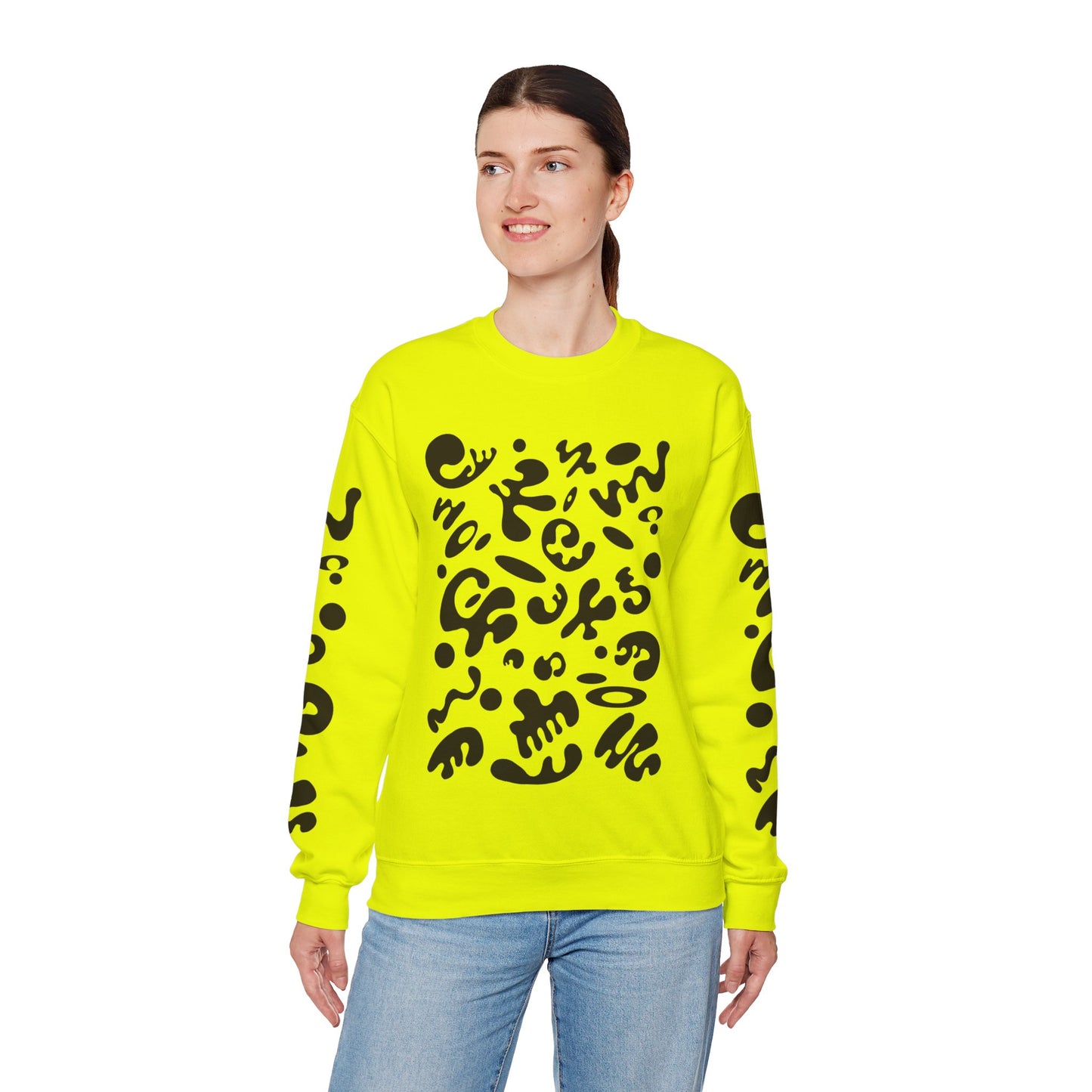 Pure Imagination Unisex Heavy Blend™ Crewneck Sweatshirt- Smoke Signal Black Print