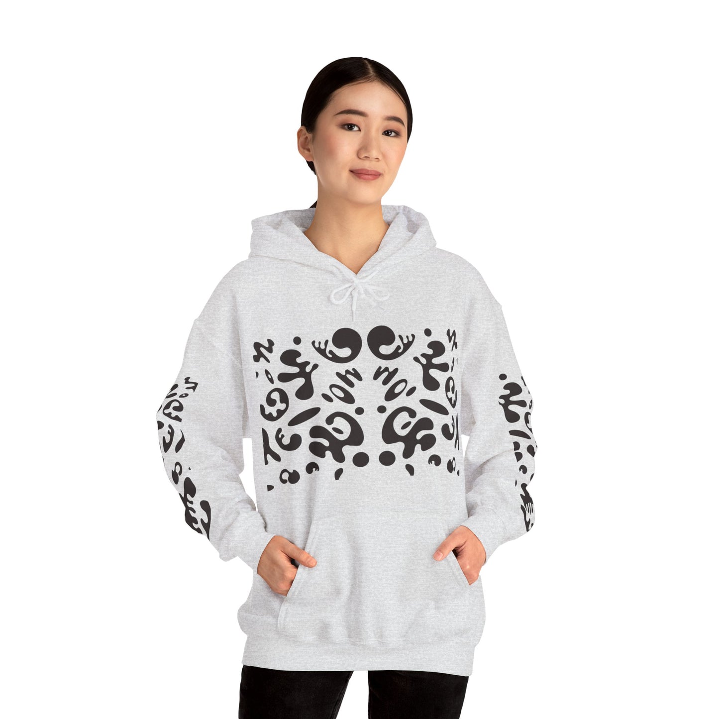 Mirror Work Unisex Heavy Blend™ Hooded Sweatshirt - Smoke Signal Black Print
