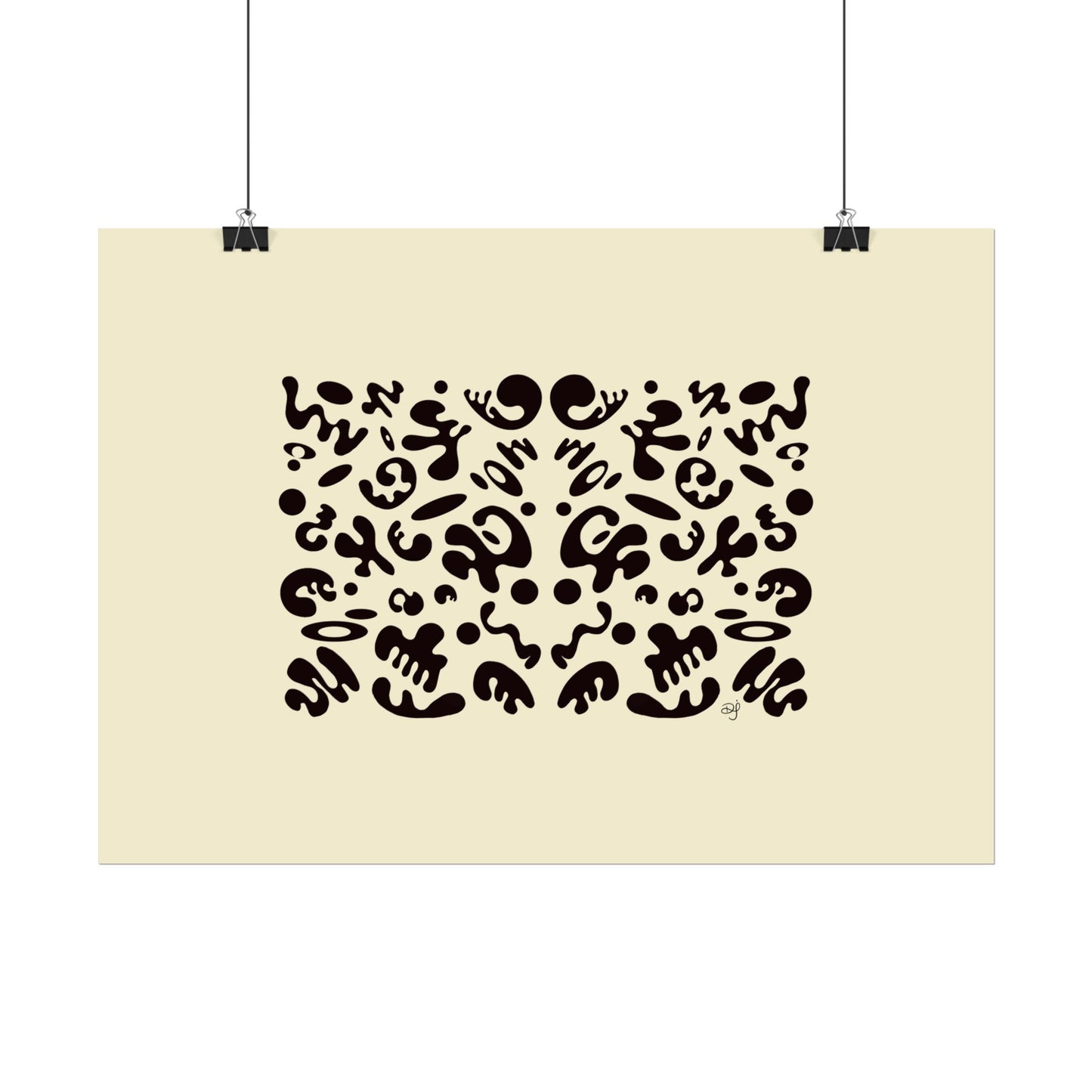 Mirror Work Rolled Poster (Landscape) - Blank Page