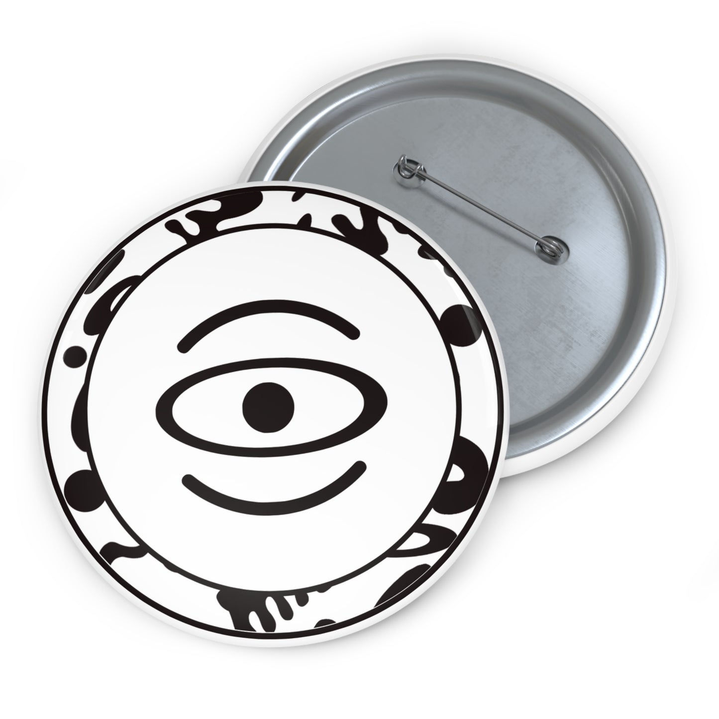 Adorn'd Logo Pin Button - Starlight White