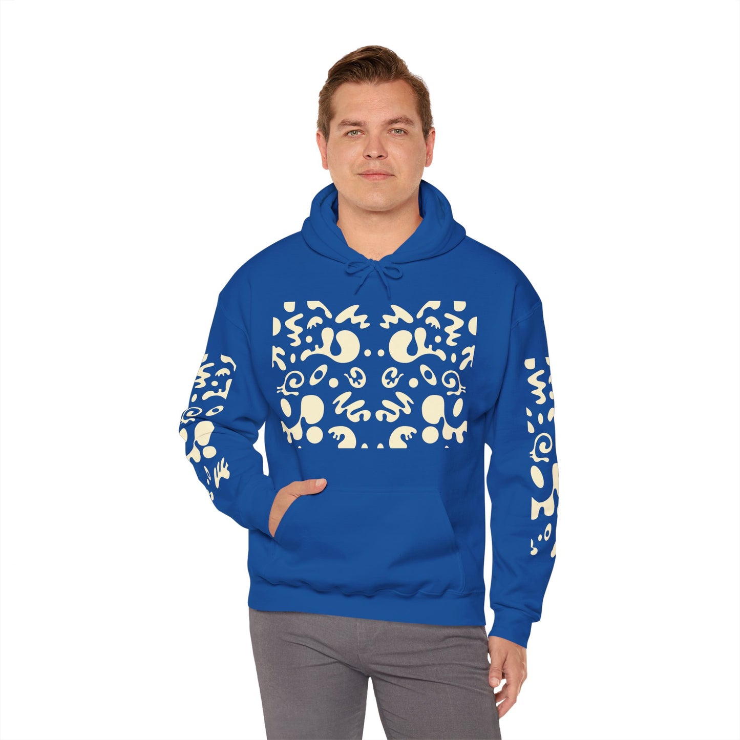 Mirror Work Unisex Heavy Blend™ Hooded Sweatshirt - Blank Page White Print