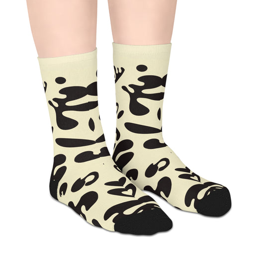 Pure Imagination Mid-Length Socks - Blank Page White