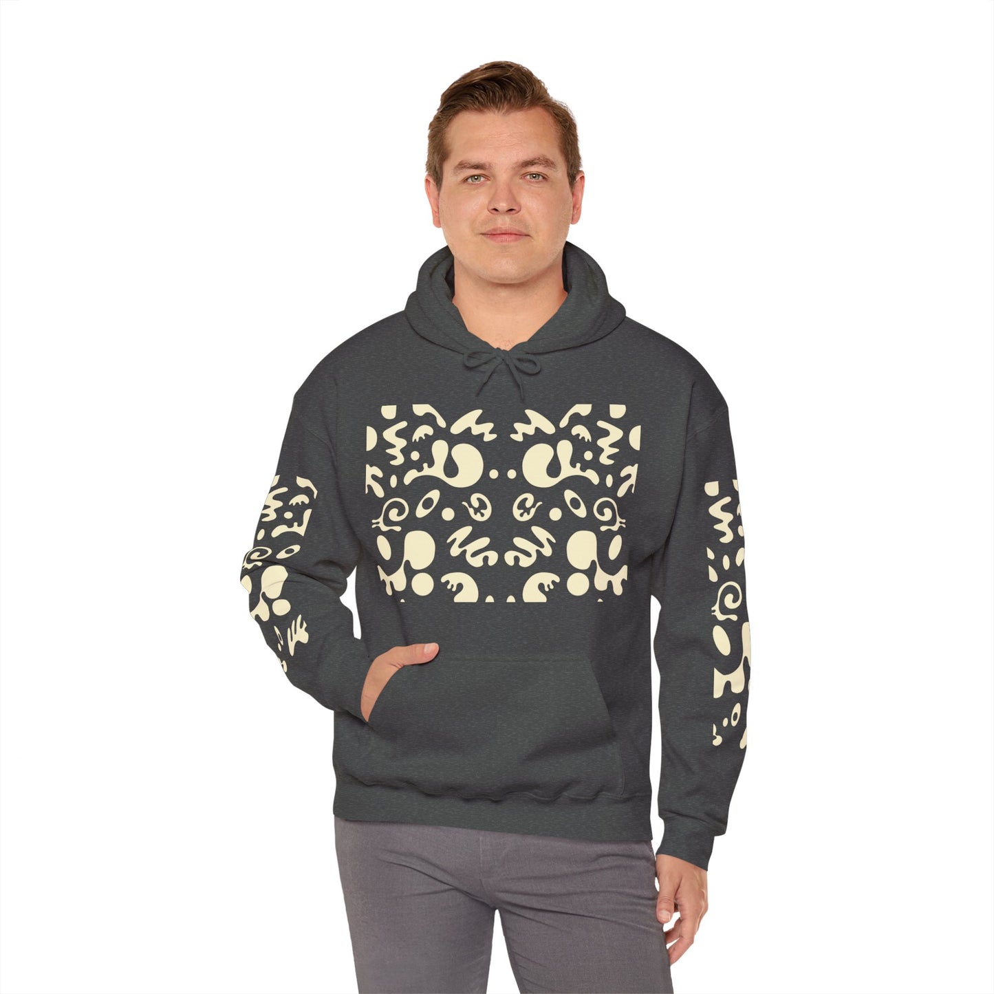 Mirror Work Unisex Heavy Blend™ Hooded Sweatshirt - Blank Page White Print