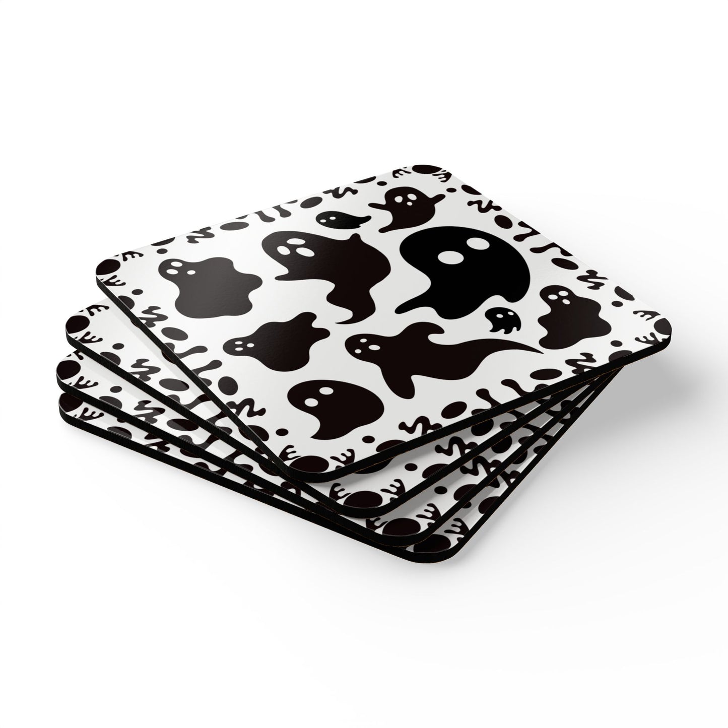 Boo Thing Corkwood Coaster Set (4) - Starlight White