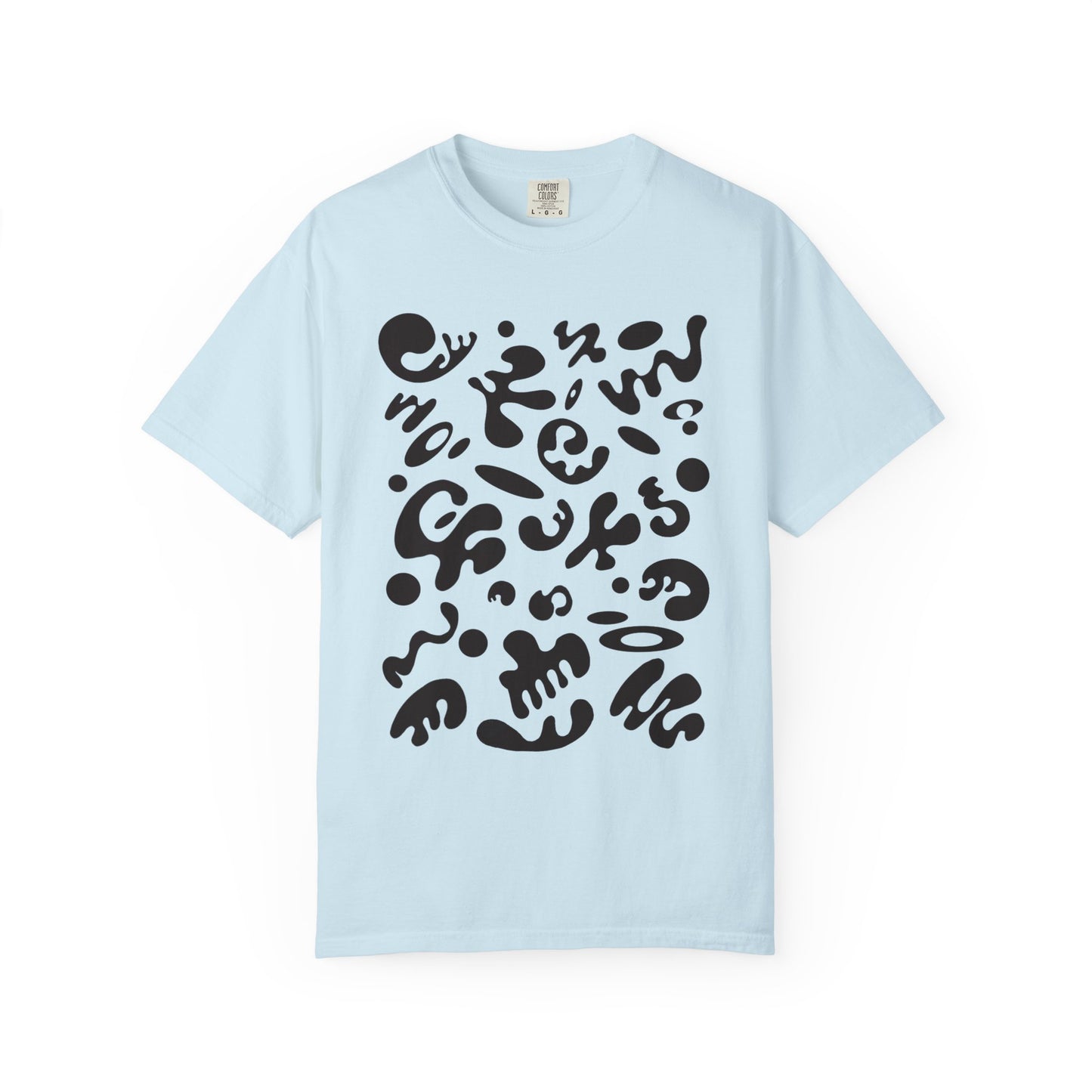 Pure Imagination Unisex Garment-Dyed T-Shirt (Cool Neutrals) - Smoke Signal Black Print