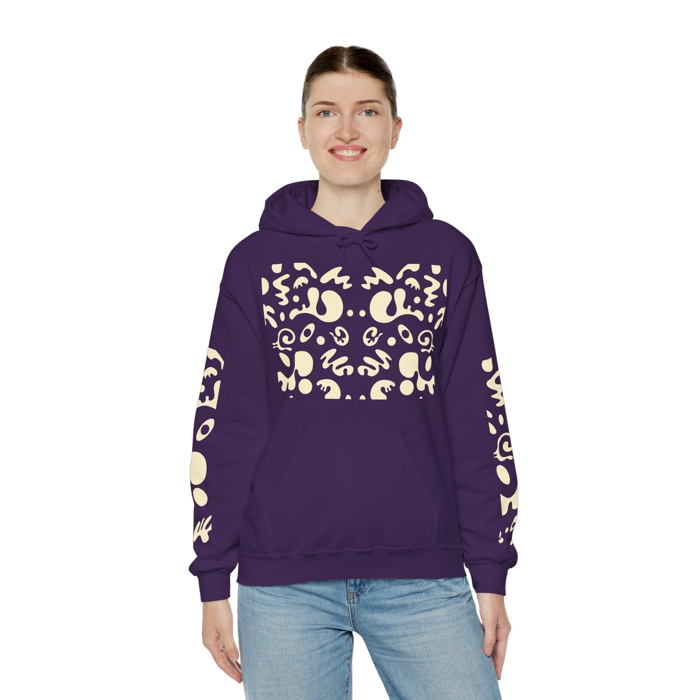 Mirror Work Unisex Heavy Blend™ Hooded Sweatshirt - Blank Page White Print