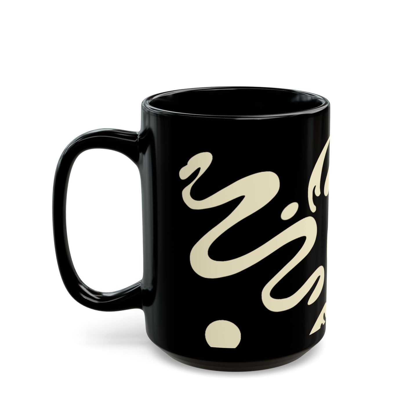 Nourish'd Black Glossy Mug