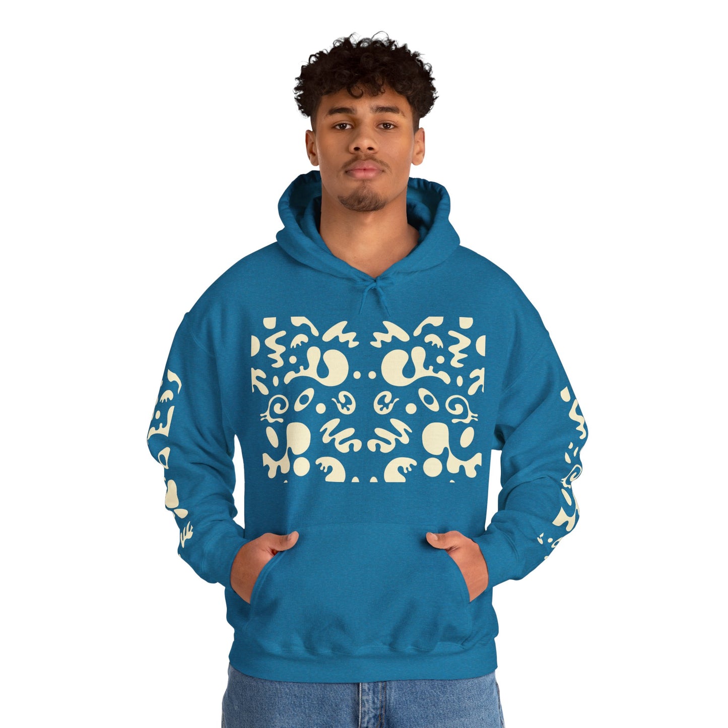 Mirror Work Unisex Heavy Blend™ Hooded Sweatshirt - Blank Page White Print