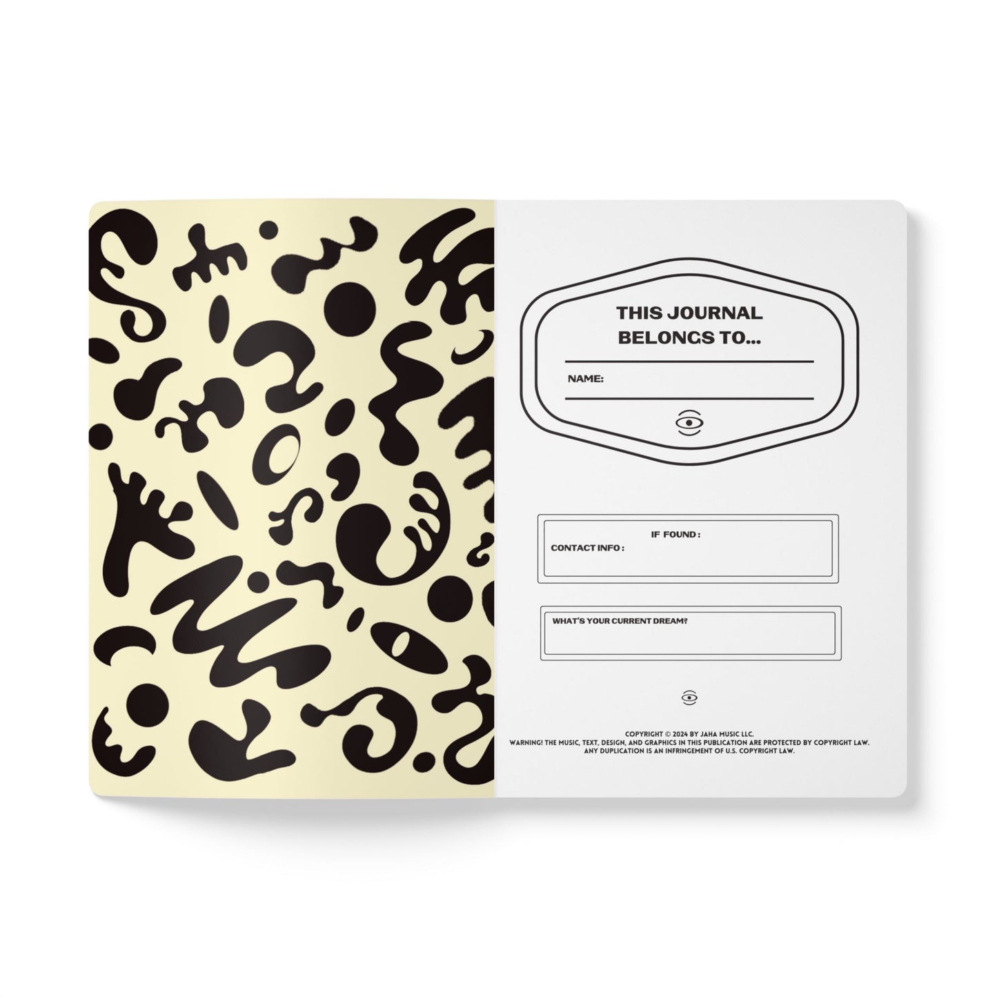 Pure Imagination Softcover Journal w Inside Prints + Tear-Off Pages (Ruled Line) - Blank Page White