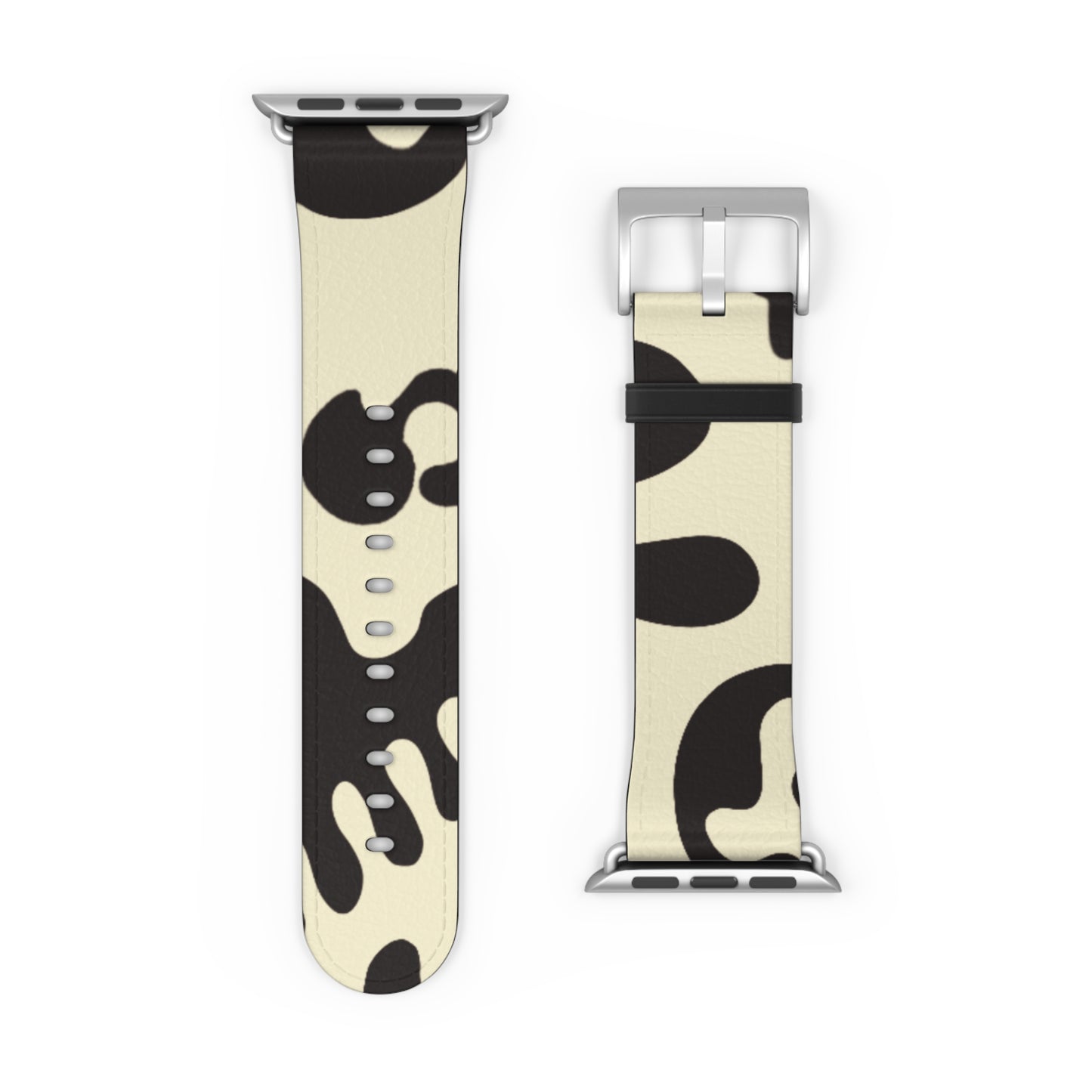 Pure Imagination Faux Leather Apple Watch Band - Blank Page White