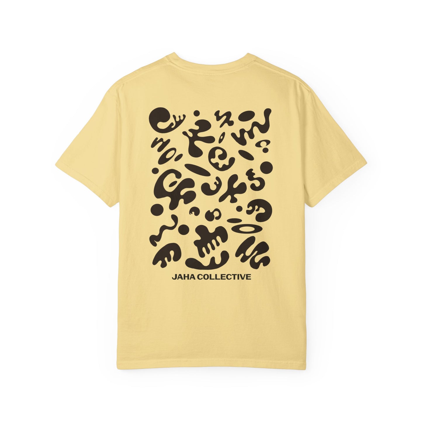 Pure Imagination Unisex Garment-Dyed T-Shirt (Warm Neutrals) - Smoke Signal Black Print