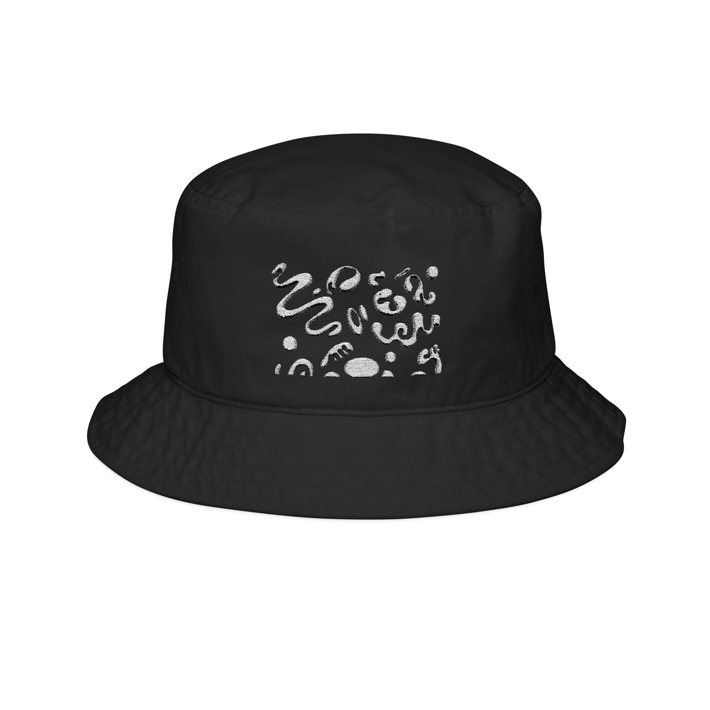 Pure Imagination Embroidered Bucket Hat – Starlight White