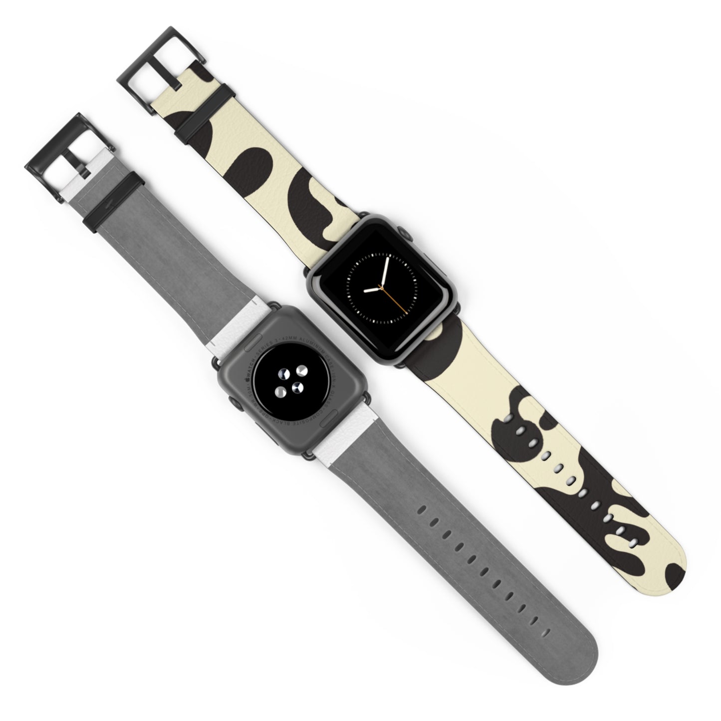 Pure Imagination Faux Leather Apple Watch Band - Blank Page White