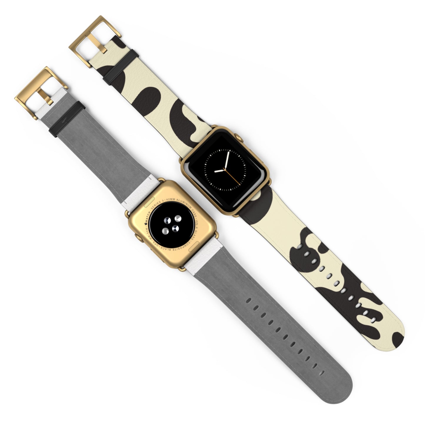 Pure Imagination Faux Leather Apple Watch Band - Blank Page White