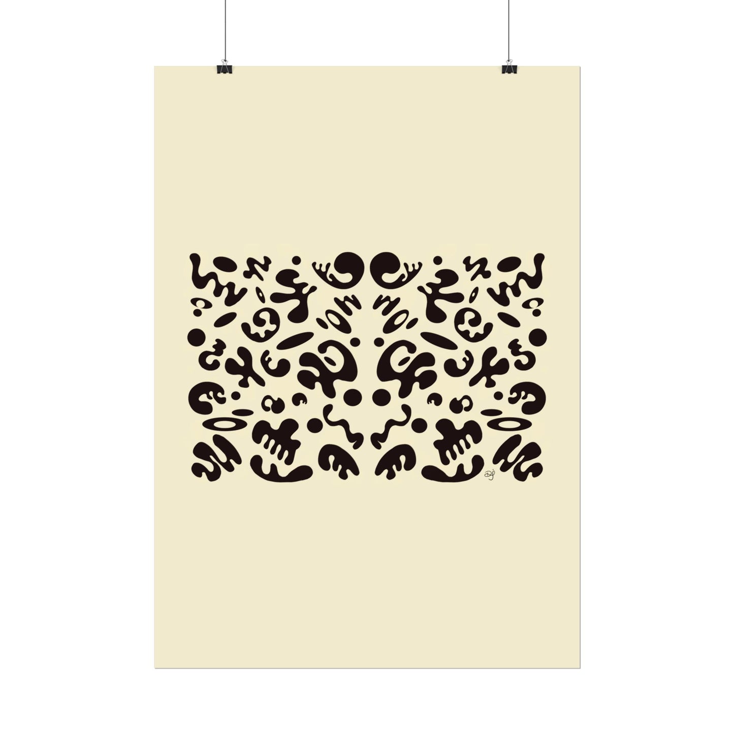 Mirror Work Rolled Poster (Portrait) - Blank Page