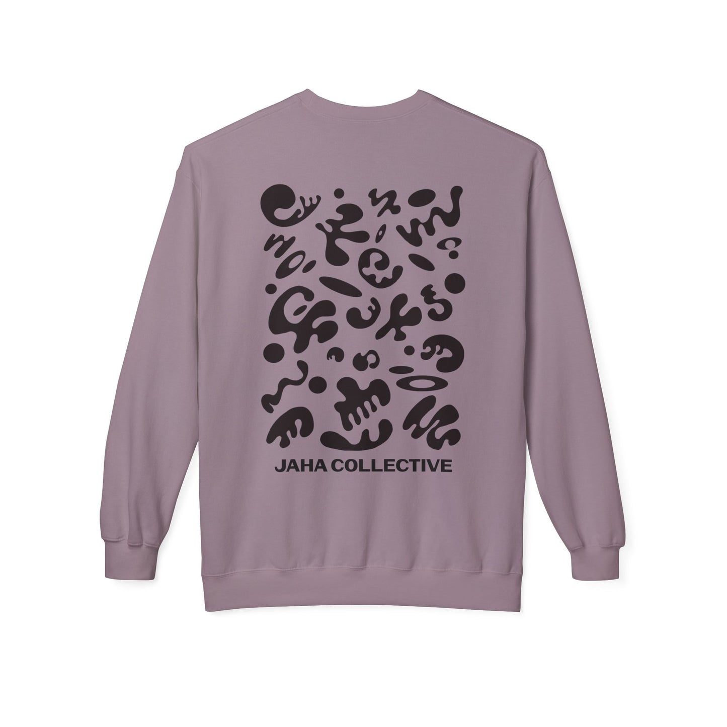 Pure Imagination Unisex Midweight Softstyle Fleece Crewneck Sweatshirt - Smoke Signal Black Print