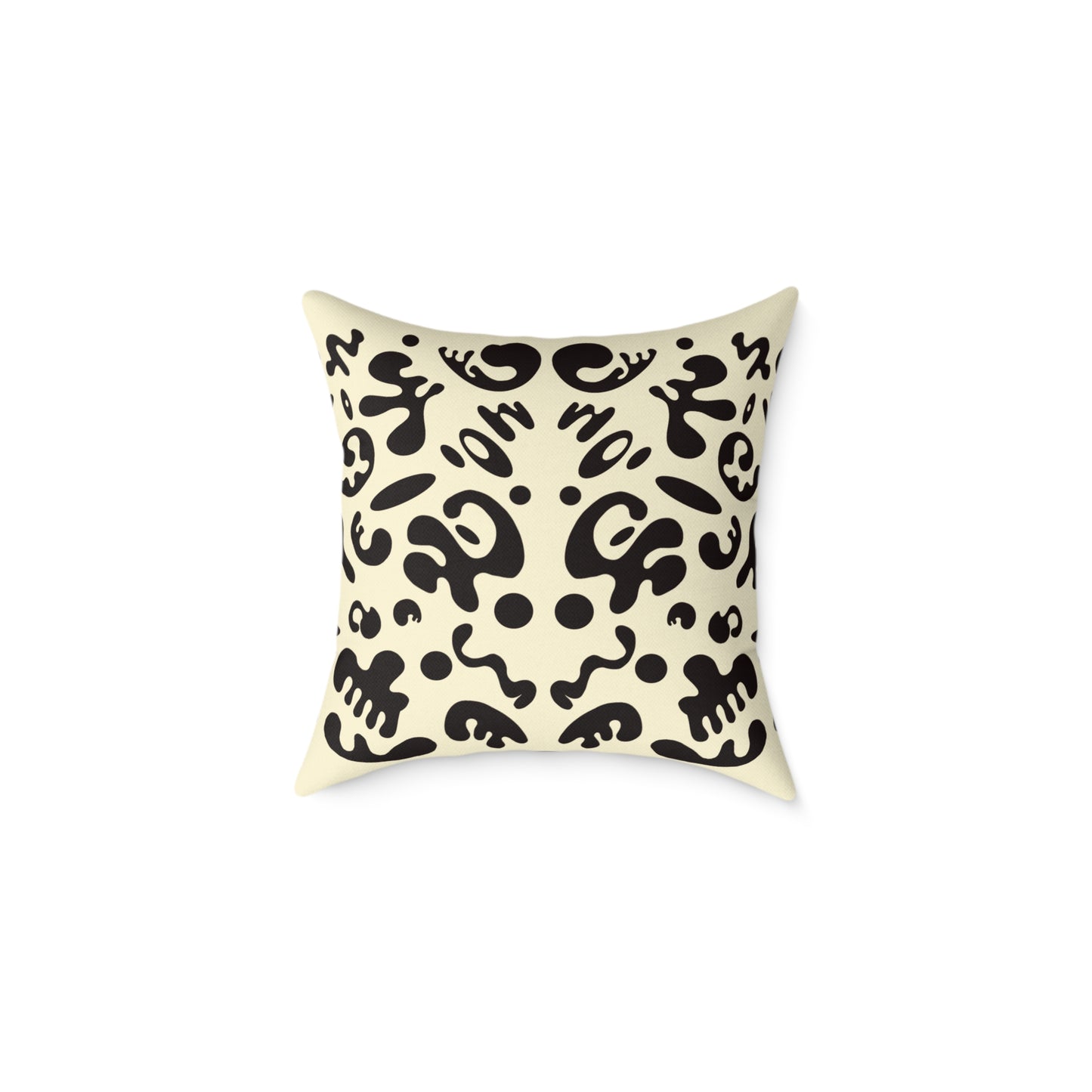 Mirror Work Square Poly Canvas Pillow