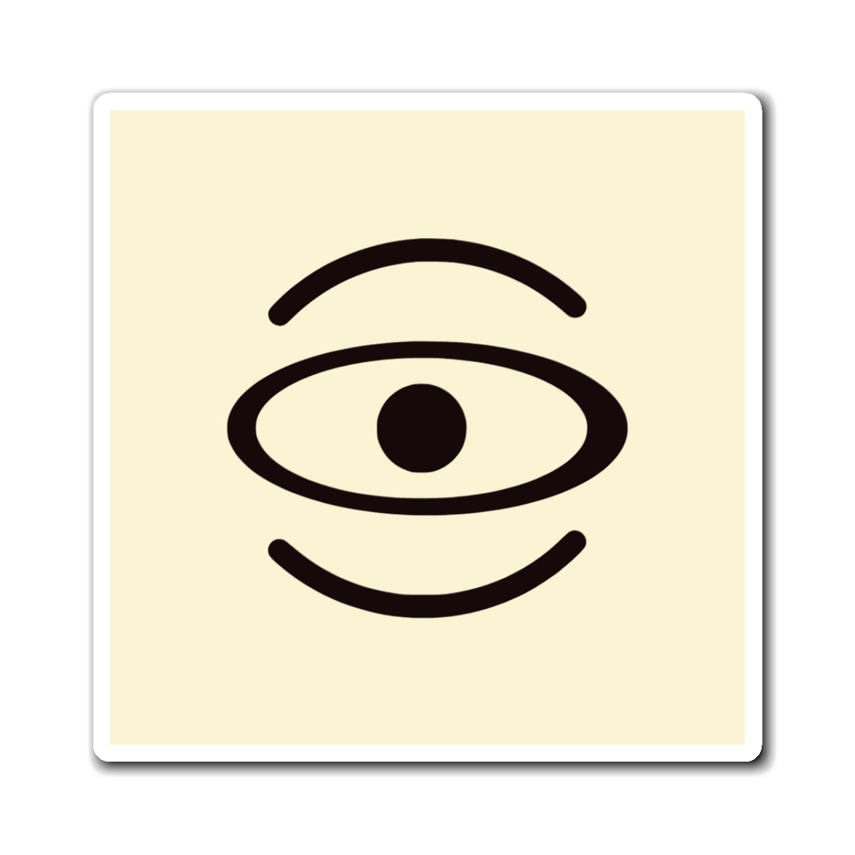 Jaha Logo Square Magnet - Blank Page White