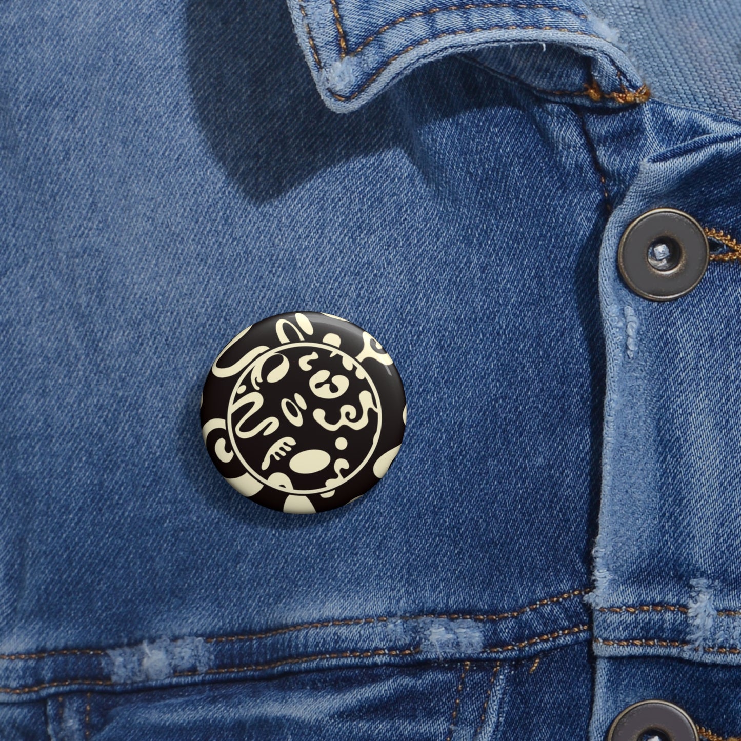 Adorn'd Color Pin Button - Smoke Signal
