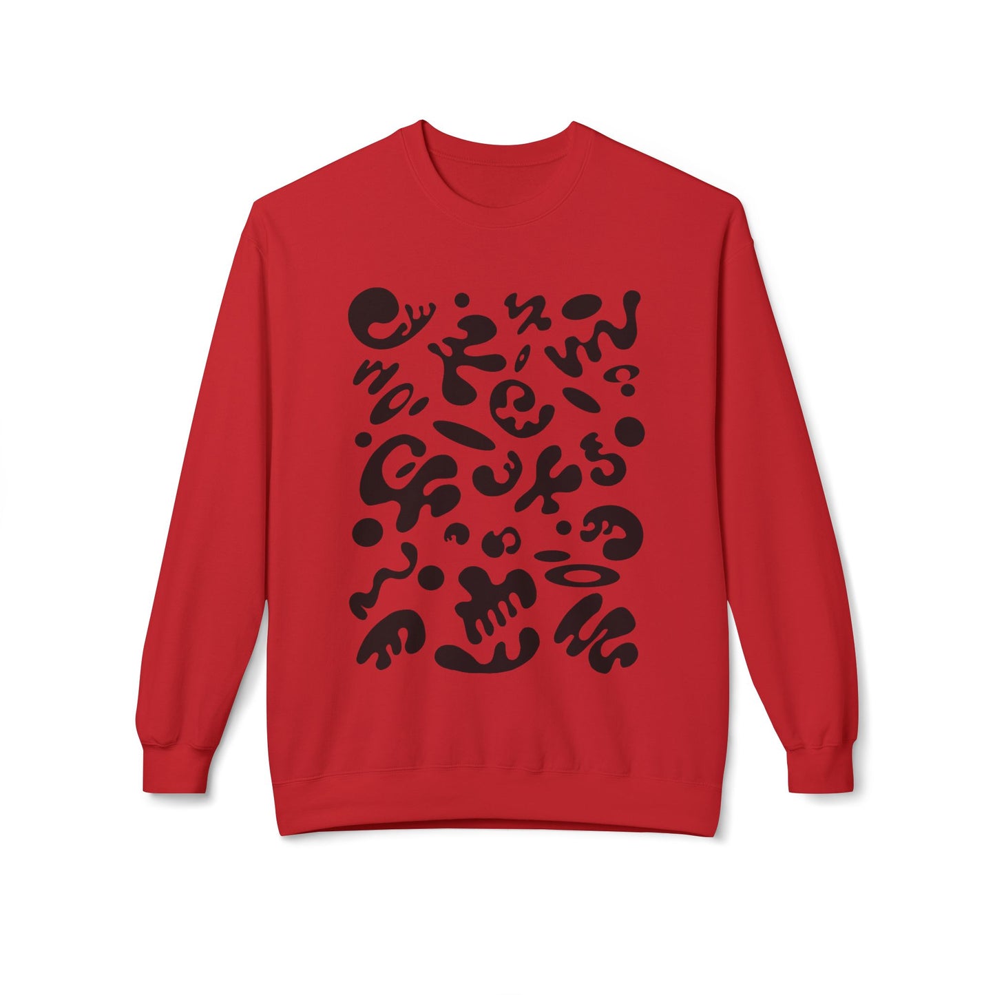 Pure Imagination Unisex Midweight Softstyle Fleece Crewneck Sweatshirt - Smoke Signal Black Print