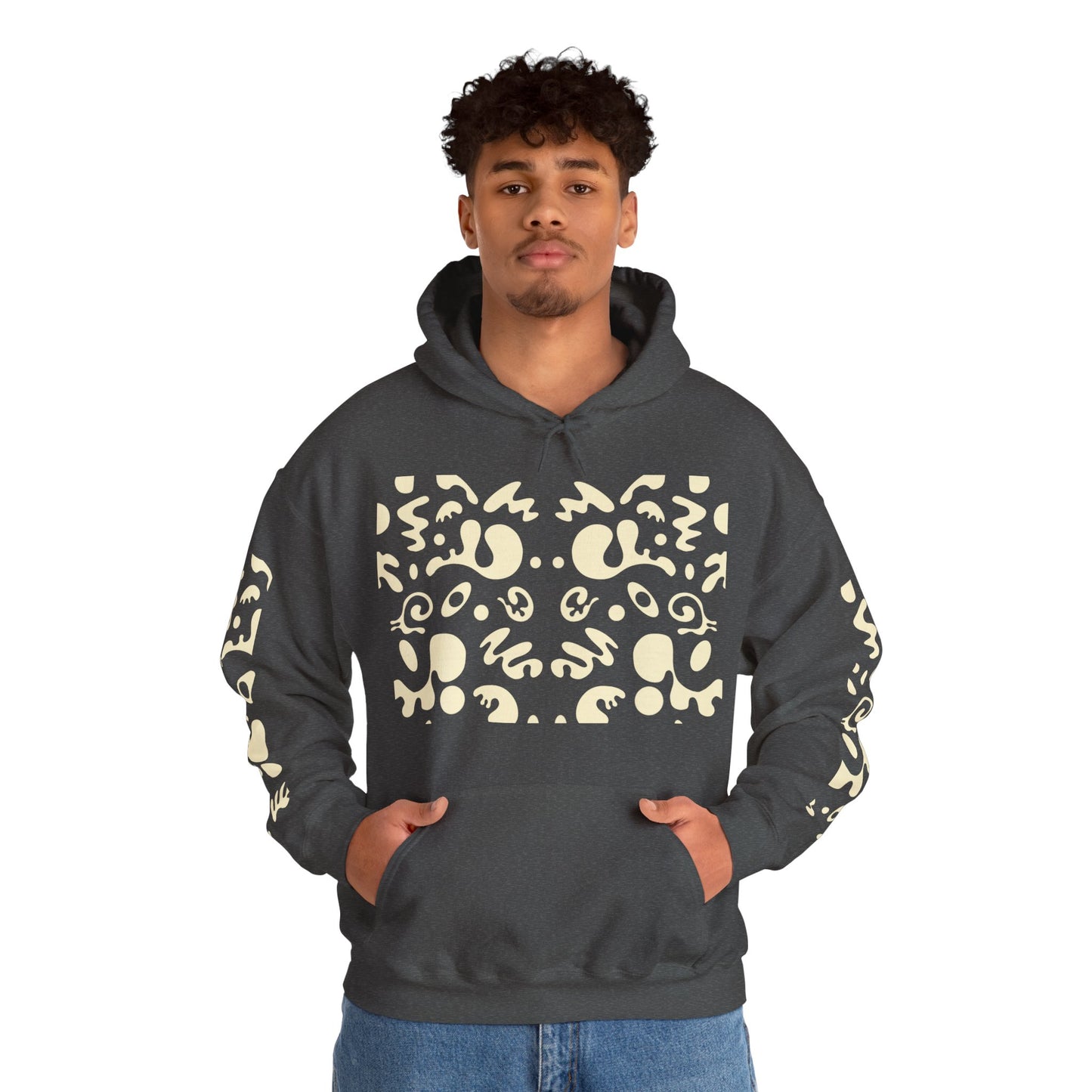 Mirror Work Unisex Heavy Blend™ Hooded Sweatshirt - Blank Page White Print