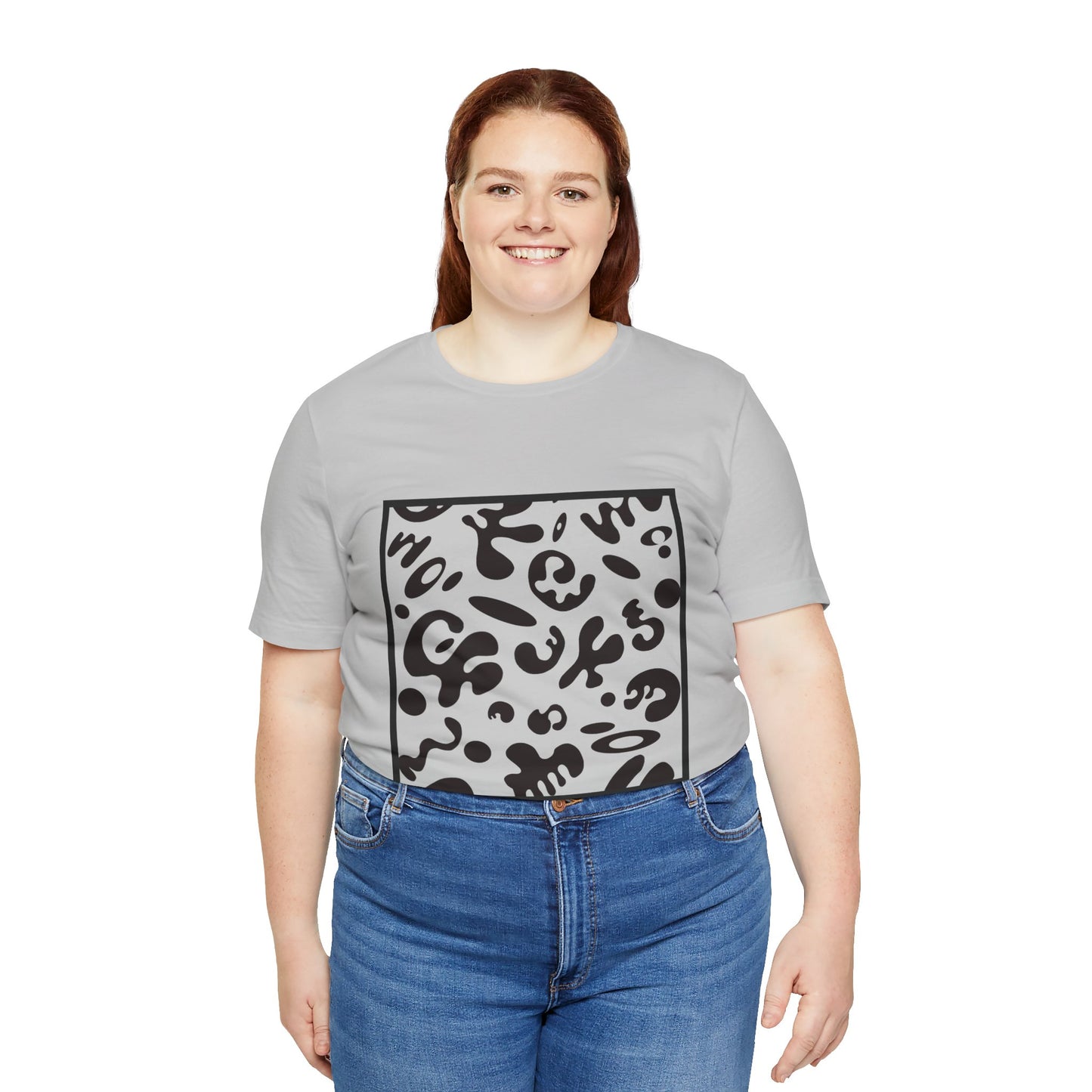 Adorn'd Unisex Jersey Short Sleeve Tee - Smoke Signal Black Print