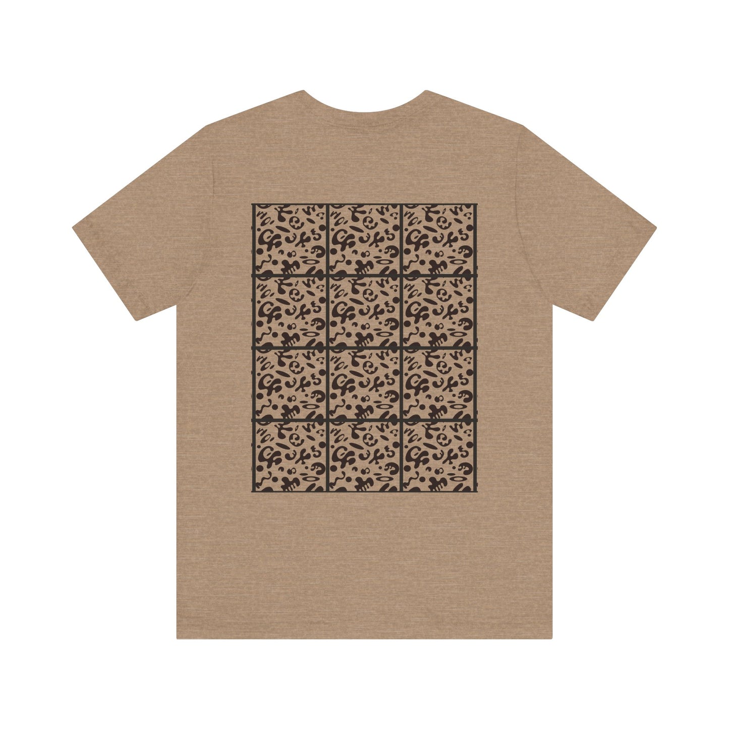 Adorn'd Unisex Jersey Short Sleeve Tee - Smoke Signal Black Print