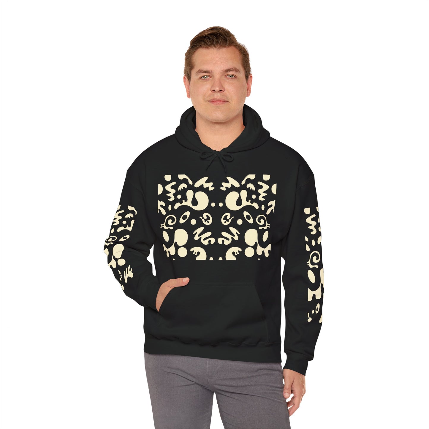 Mirror Work Unisex Heavy Blend™ Hooded Sweatshirt - Blank Page White Print