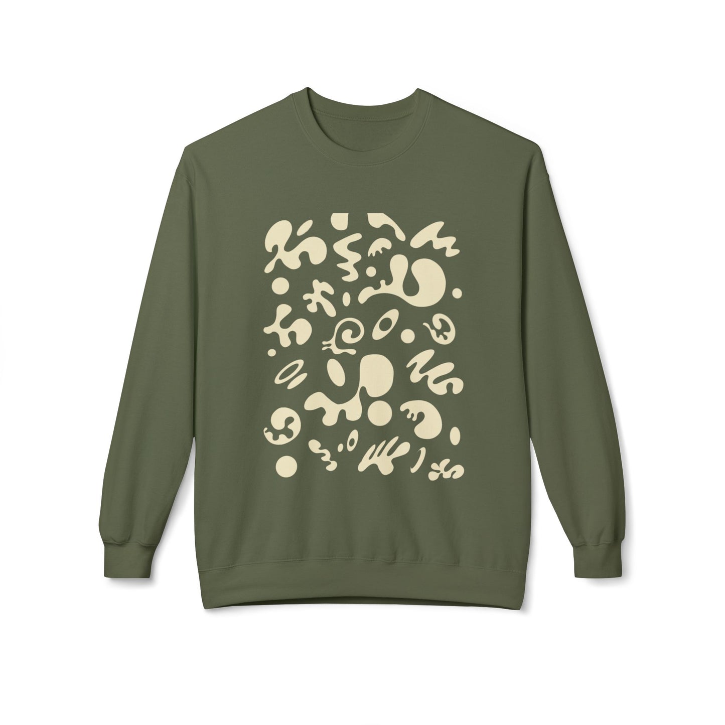 Pure Imagination Unisex Midweight Softstyle Fleece Crewneck Sweatshirt - Blank Page White Print