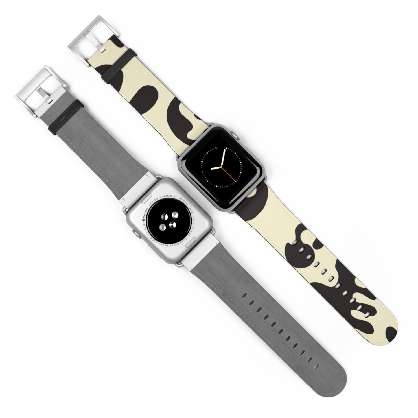 Pure Imagination Faux Leather Apple Watch Band - Blank Page White