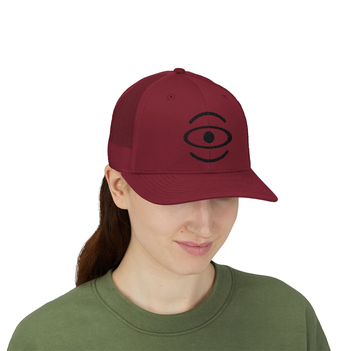 Jaha Logo Embroidered Retro Trucker Hat - Smoke Signal Black
