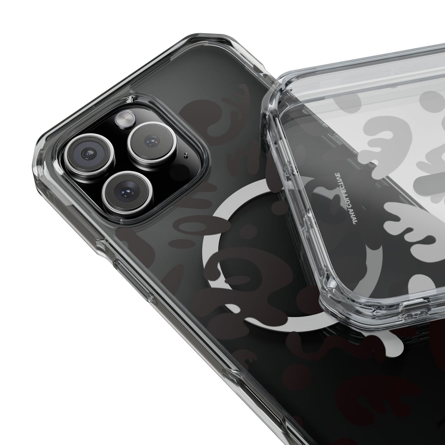 Mirror Work Clear MagSafe Impact Case - Smoke Signal Black