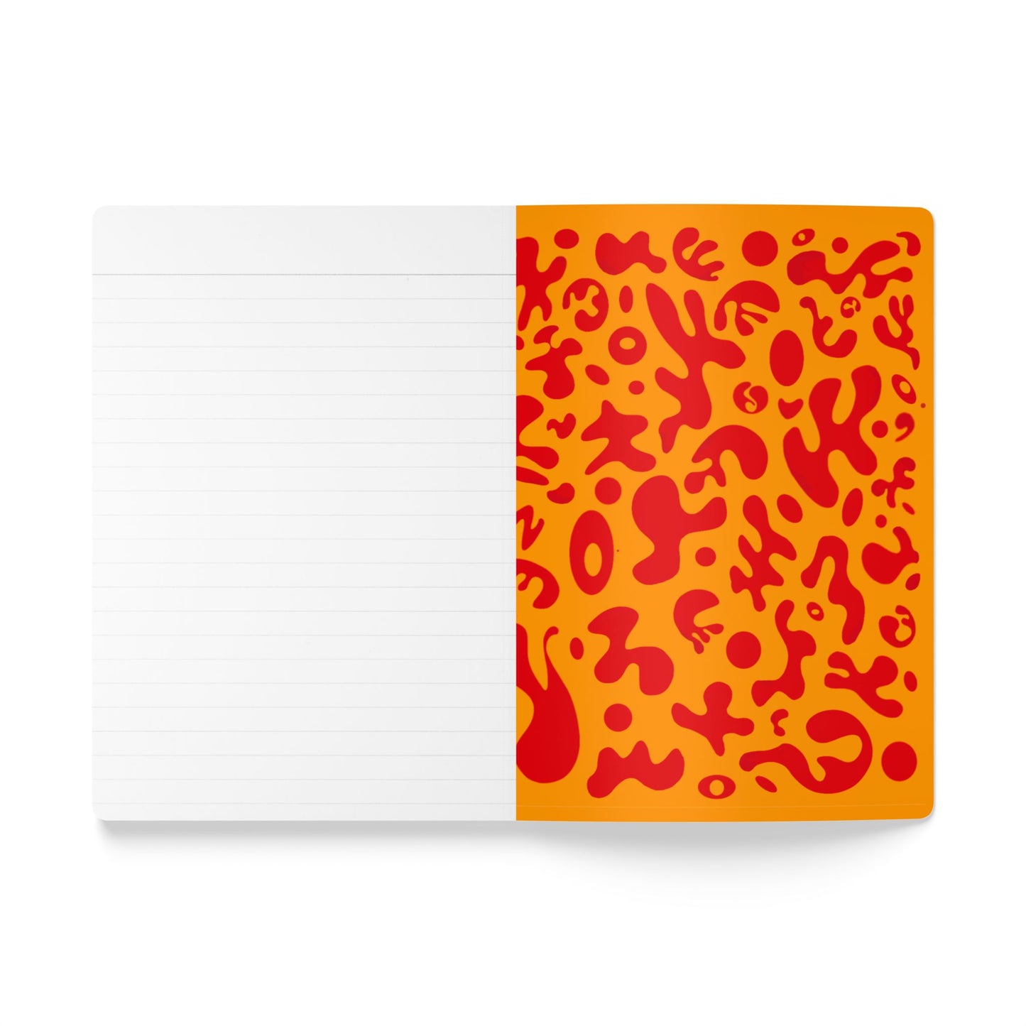 Pure Imagination Softcover Journal w Inside Prints + Tear-Off Pages (Ruled Line) - Heat Theory Orange
