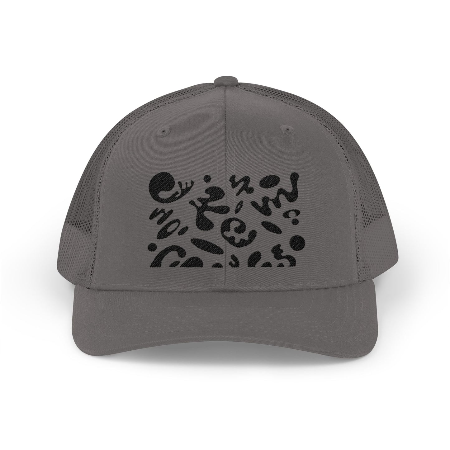 Pure Imagination Embroidered Retro Trucker Hat - Smoke Signal Black