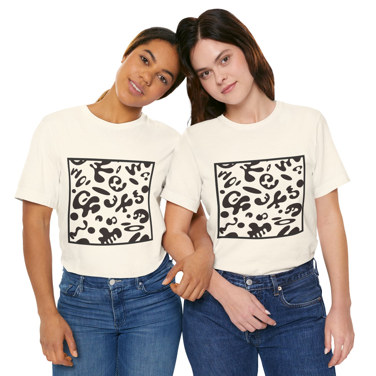 Adorn'd Unisex Jersey Short Sleeve Tee - Smoke Signal Black Print