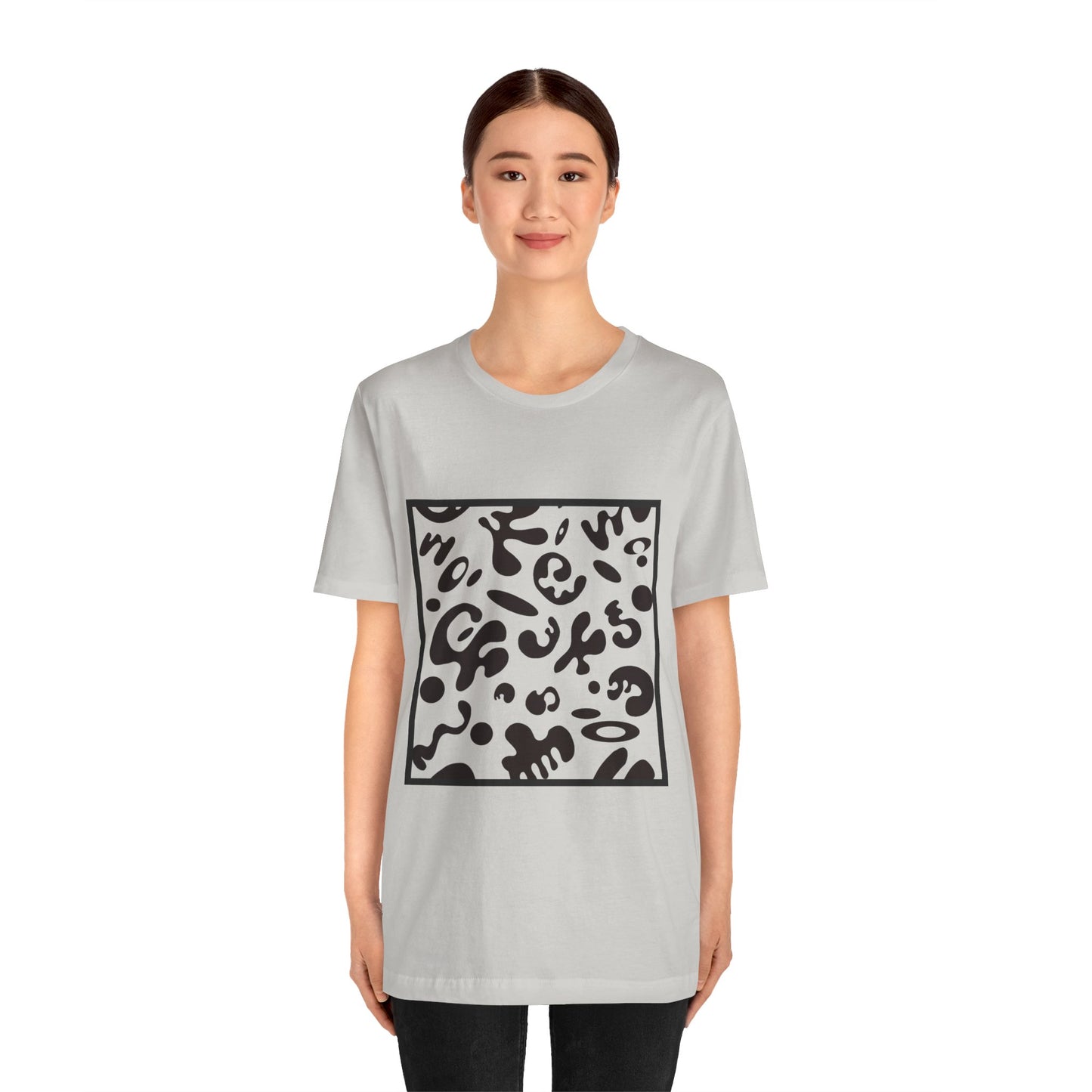 Adorn'd Unisex Jersey Short Sleeve Tee - Smoke Signal Black Print
