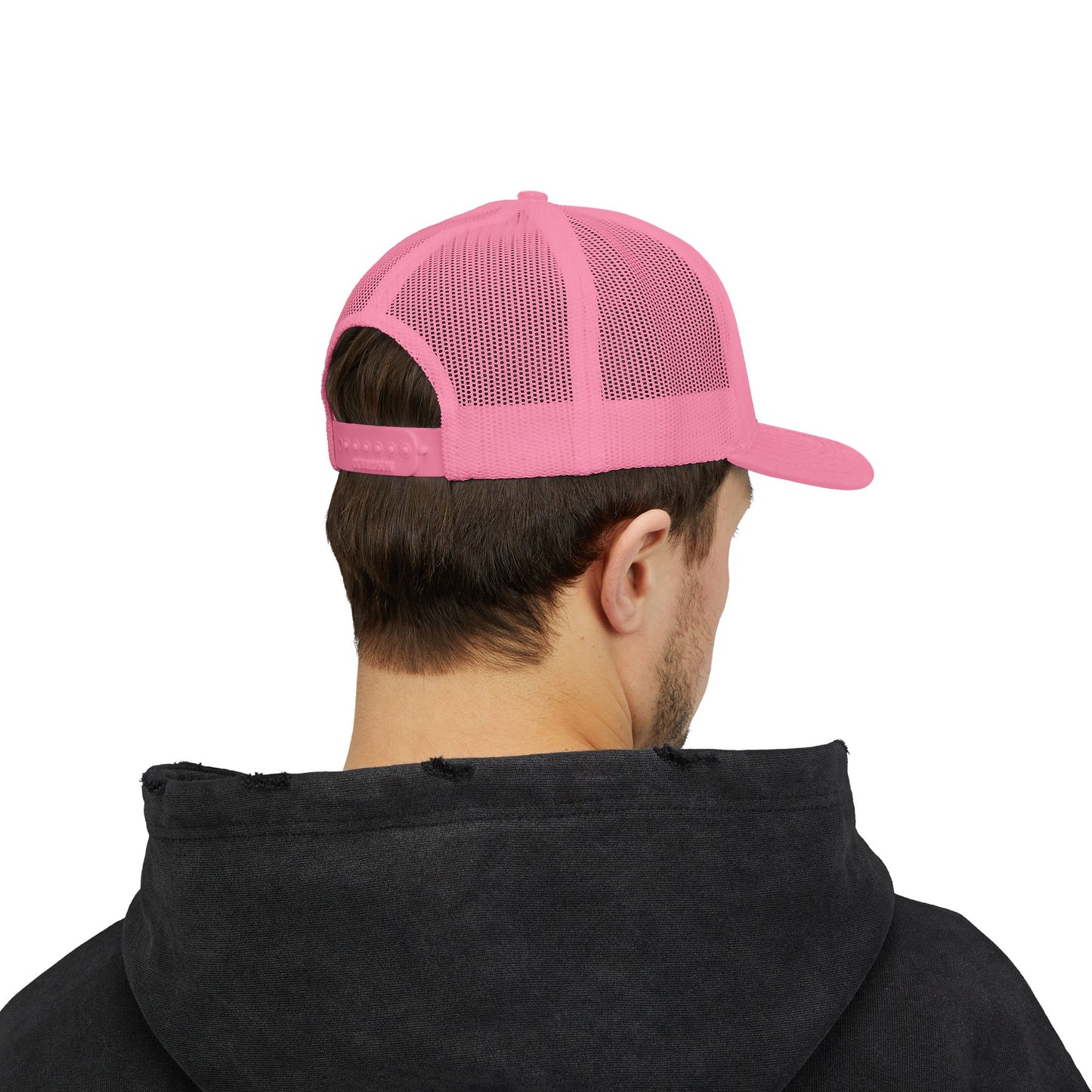 Adorn'd Logo Embroidered Retro Trucker Hat - Smoke Signal Black