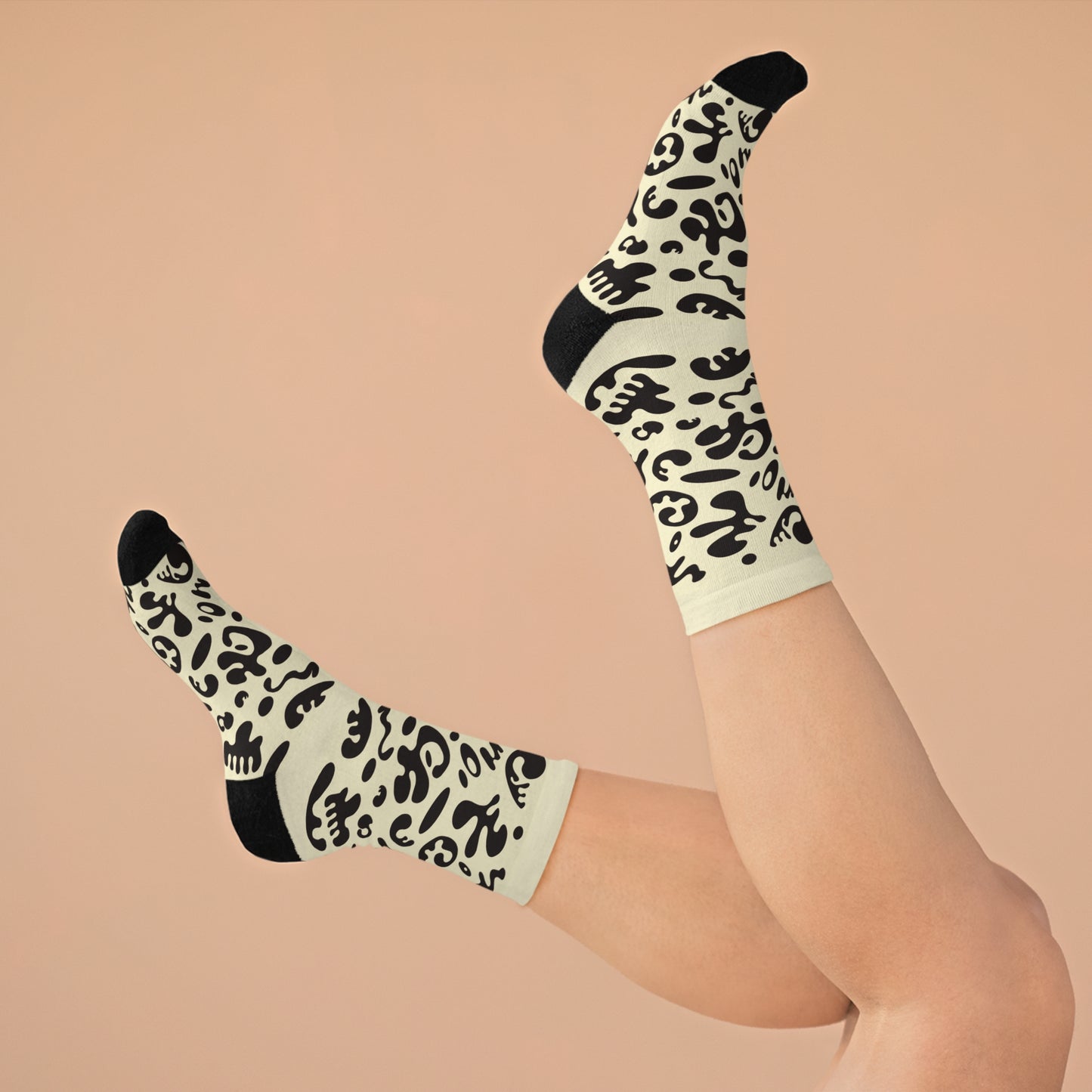 Mirror Work Minimalist Eco-Friendly Socks - Blank Page White