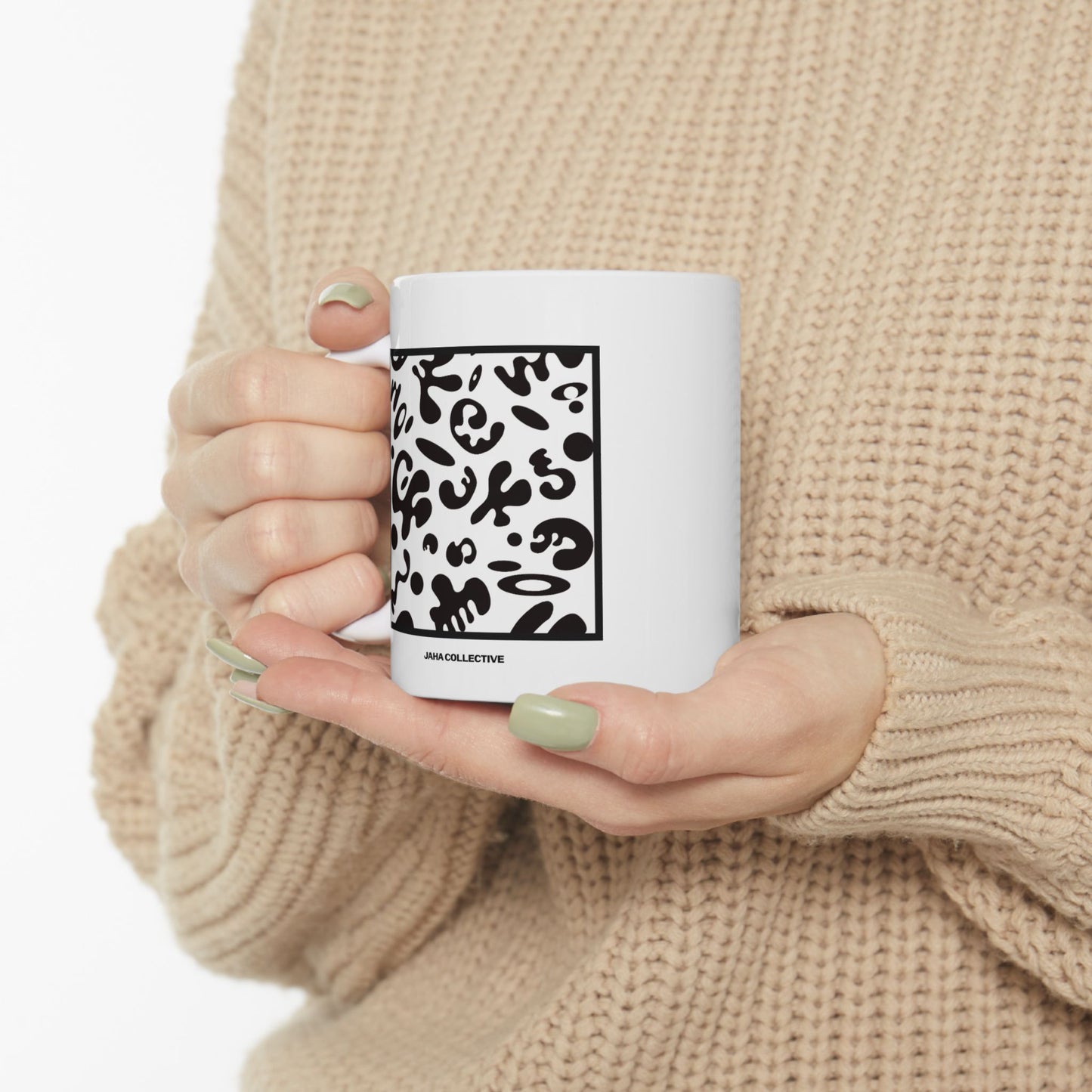 Adorn'd Minimalist Square White Ceramic Mug