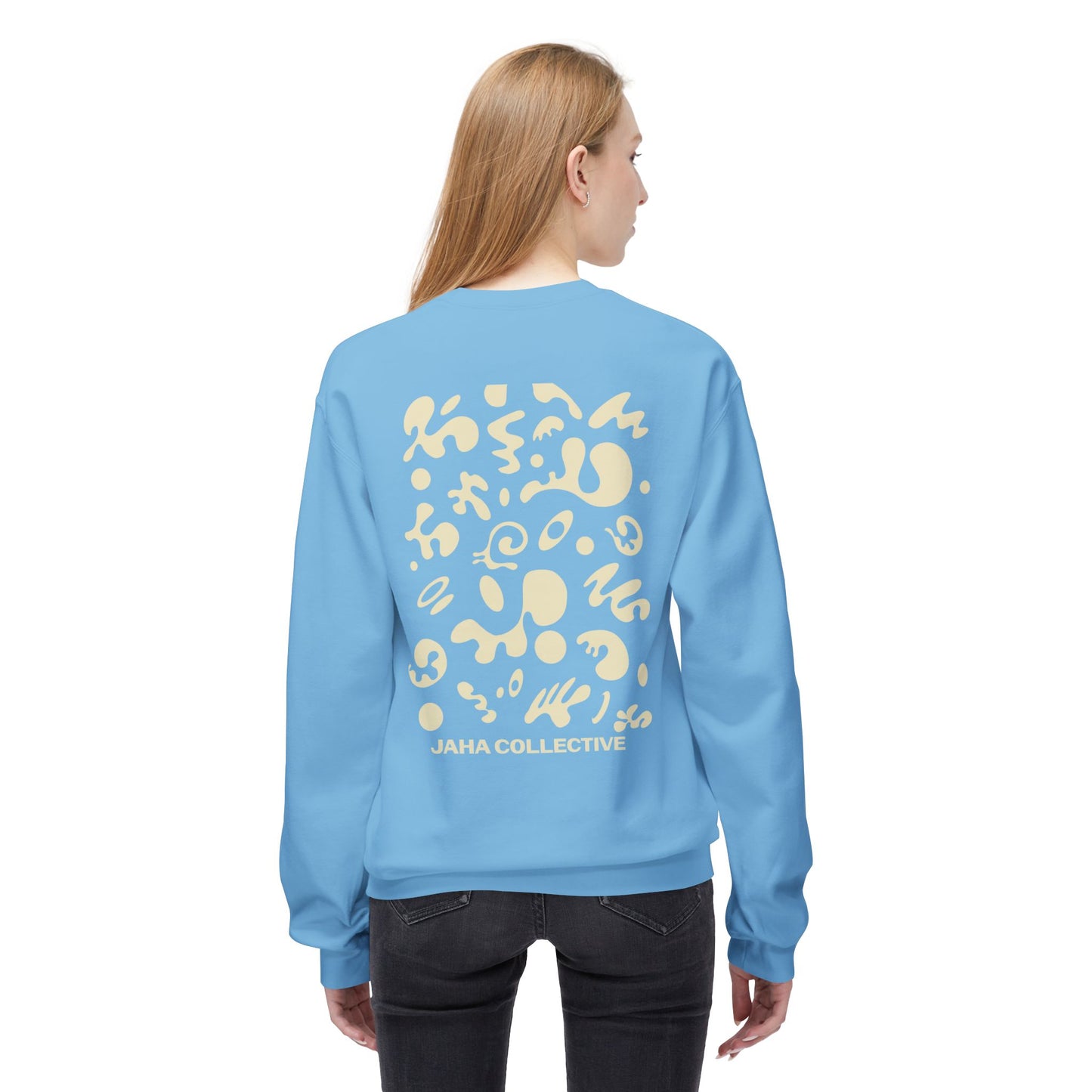 Pure Imagination Unisex Midweight Softstyle Fleece Crewneck Sweatshirt - Blank Page White Print