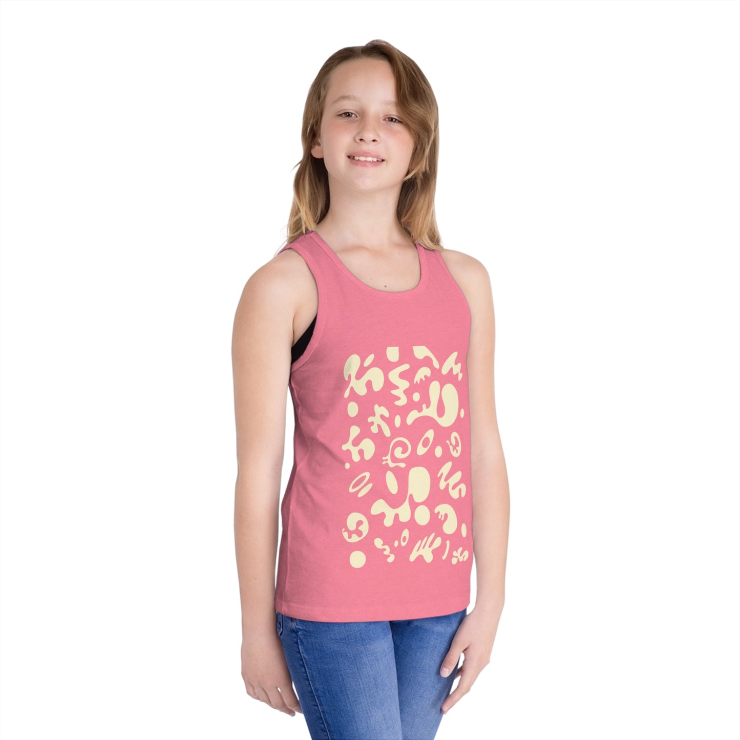 Bright Future Kid's Jersey Tank Top - Blank Page White